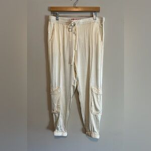 Johnny Was Cream Jogger Pants size Small
